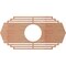 Ekena Millwork Chrysler Wood Fretwork Pierced Ceiling Medallion, Cherry, 16"W x 8"H x 4 1/4"ID x 1/4"T CMWP16X08X0250CSCH - alternate 4